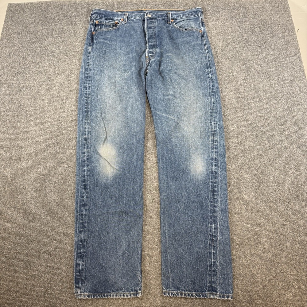 Vintage Levis 501xx Jeans Mens 38x36 (Fits 35x33) Blue Original Straight Fit 90s
